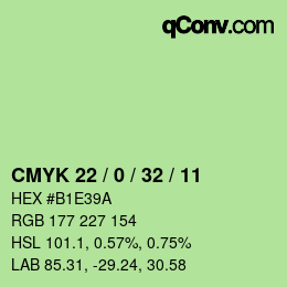 Color code: CMYK 22 / 0 / 32 / 11 | qconv.com