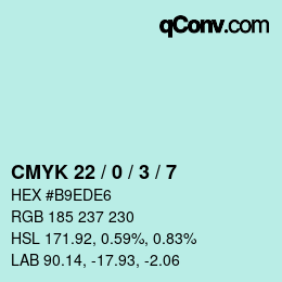 Color code: CMYK 22 / 0 / 3 / 7 | qconv.com