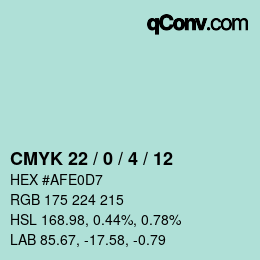 颜色代码: CMYK 22 / 0 / 4 / 12 | qconv.com