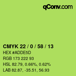 Código de color: CMYK 22 / 0 / 58 / 13 | qconv.com