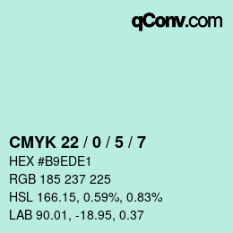 Color code: CMYK 22 / 0 / 5 / 7 | qconv.com