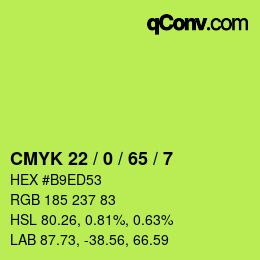 Código de color: CMYK 22 / 0 / 65 / 7 | qconv.com