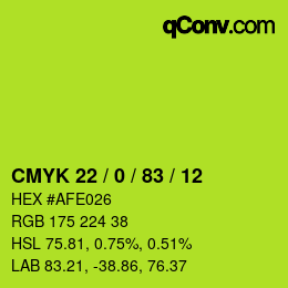 カラーコード: CMYK 22 / 0 / 83 / 12 | qconv.com