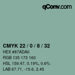 颜色代码: CMYK 22 / 0 / 8 / 32 | qconv.com