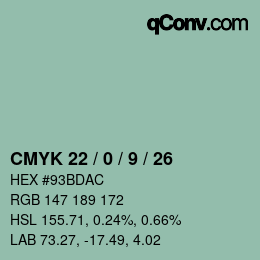Código de color: CMYK 22 / 0 / 9 / 26 | qconv.com