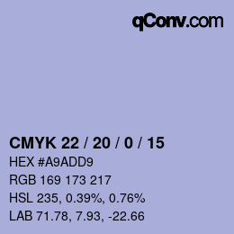 Color code: CMYK 22 / 20 / 0 / 15 | qconv.com