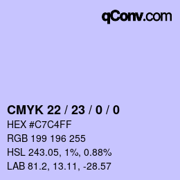 Color code: CMYK 22 / 23 / 0 / 0 | qconv.com