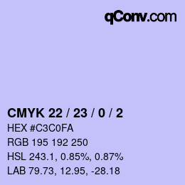Código de color: CMYK 22 / 23 / 0 / 2 | qconv.com