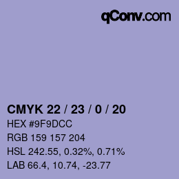 Color code: CMYK 22 / 23 / 0 / 20 | qconv.com