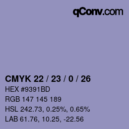 Color code: CMYK 22 / 23 / 0 / 26 | qconv.com