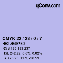 Color code: CMYK 22 / 23 / 0 / 7 | qconv.com