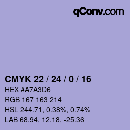 Color code: CMYK 22 / 24 / 0 / 16 | qconv.com