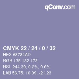 Color code: CMYK 22 / 24 / 0 / 32 | qconv.com