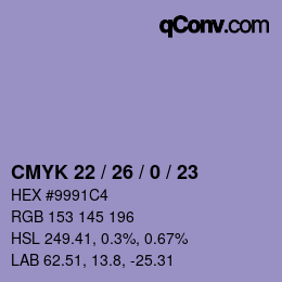 Color code: CMYK 22 / 26 / 0 / 23 | qconv.com