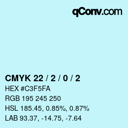 Farbcode: CMYK 22 / 2 / 0 / 2 | qconv.com