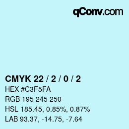 Farbcode: CMYK 22 / 2 / 0 / 2 | qconv.com