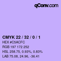 Color code: CMYK 22 / 32 / 0 / 1 | qconv.com