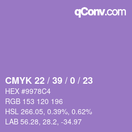 Código de color: CMYK 22 / 39 / 0 / 23 | qconv.com
