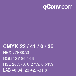 颜色代码: CMYK 22 / 41 / 0 / 36 | qconv.com
