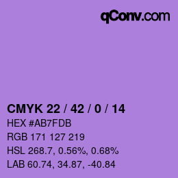 Código de color: CMYK 22 / 42 / 0 / 14 | qconv.com