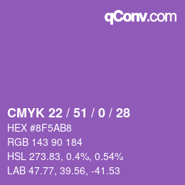 カラーコード: CMYK 22 / 51 / 0 / 28 | qconv.com
