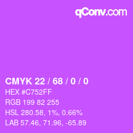 Color code: CMYK 22 / 68 / 0 / 0 | qconv.com