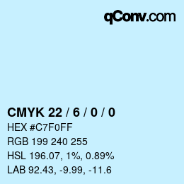 Color code: CMYK 22 / 6 / 0 / 0 | qconv.com