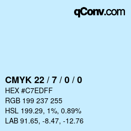 Color code: CMYK 22 / 7 / 0 / 0 | qconv.com