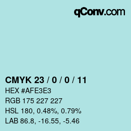 Color code: CMYK 23 / 0 / 0 / 11 | qconv.com