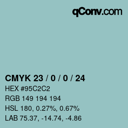 Color code: CMYK 23 / 0 / 0 / 24 | qconv.com