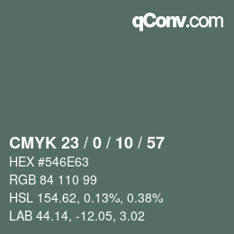 カラーコード: CMYK 23 / 0 / 10 / 57 | qconv.com