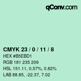 颜色代码: CMYK 23 / 0 / 11 / 8 | qconv.com