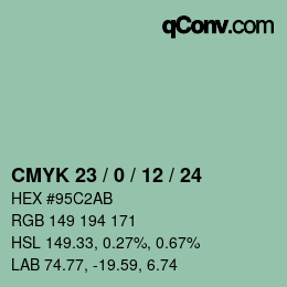 Farbcode: CMYK 23 / 0 / 12 / 24 | qconv.com