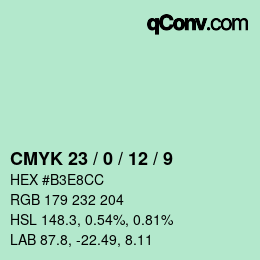 Color code: CMYK 23 / 0 / 12 / 9 | qconv.com