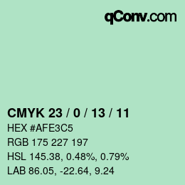 颜色代码: CMYK 23 / 0 / 13 / 11 | qconv.com