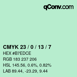 Color code: CMYK 23 / 0 / 13 / 7 | qconv.com
