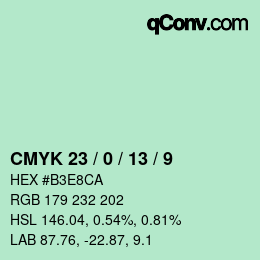 颜色代码: CMYK 23 / 0 / 13 / 9 | qconv.com
