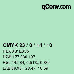 颜色代码: CMYK 23 / 0 / 14 / 10 | qconv.com
