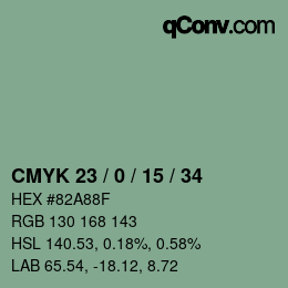 Color code: CMYK 23 / 0 / 15 / 34 | qconv.com
