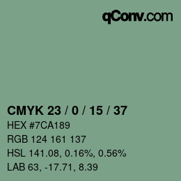 Color code: CMYK 23 / 0 / 15 / 37 | qconv.com