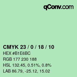 Color code: CMYK 23 / 0 / 18 / 10 | qconv.com