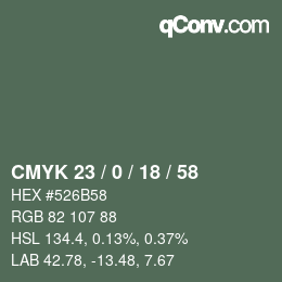 Código de color: CMYK 23 / 0 / 18 / 58 | qconv.com