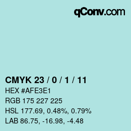 カラーコード: CMYK 23 / 0 / 1 / 11 | qconv.com
