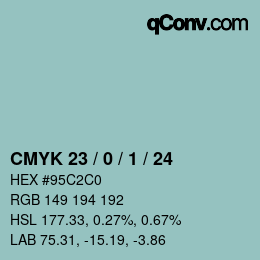 Color code: CMYK 23 / 0 / 1 / 24 | qconv.com
