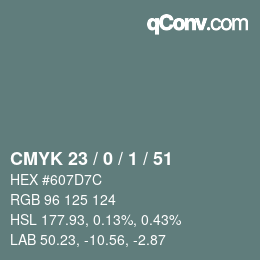 颜色代码: CMYK 23 / 0 / 1 / 51 | qconv.com