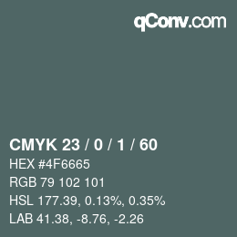 Color code: CMYK 23 / 0 / 1 / 60 | qconv.com