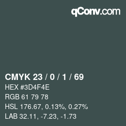 颜色代码: CMYK 23 / 0 / 1 / 69 | qconv.com
