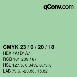 Color code: CMYK 23 / 0 / 20 / 18 | qconv.com