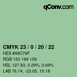 Color code: CMYK 23 / 0 / 20 / 22 | qconv.com