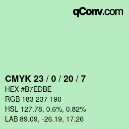 カラーコード: CMYK 23 / 0 / 20 / 7 | qconv.com